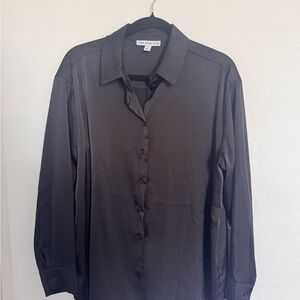 Sleek Black Button-Up Shirt